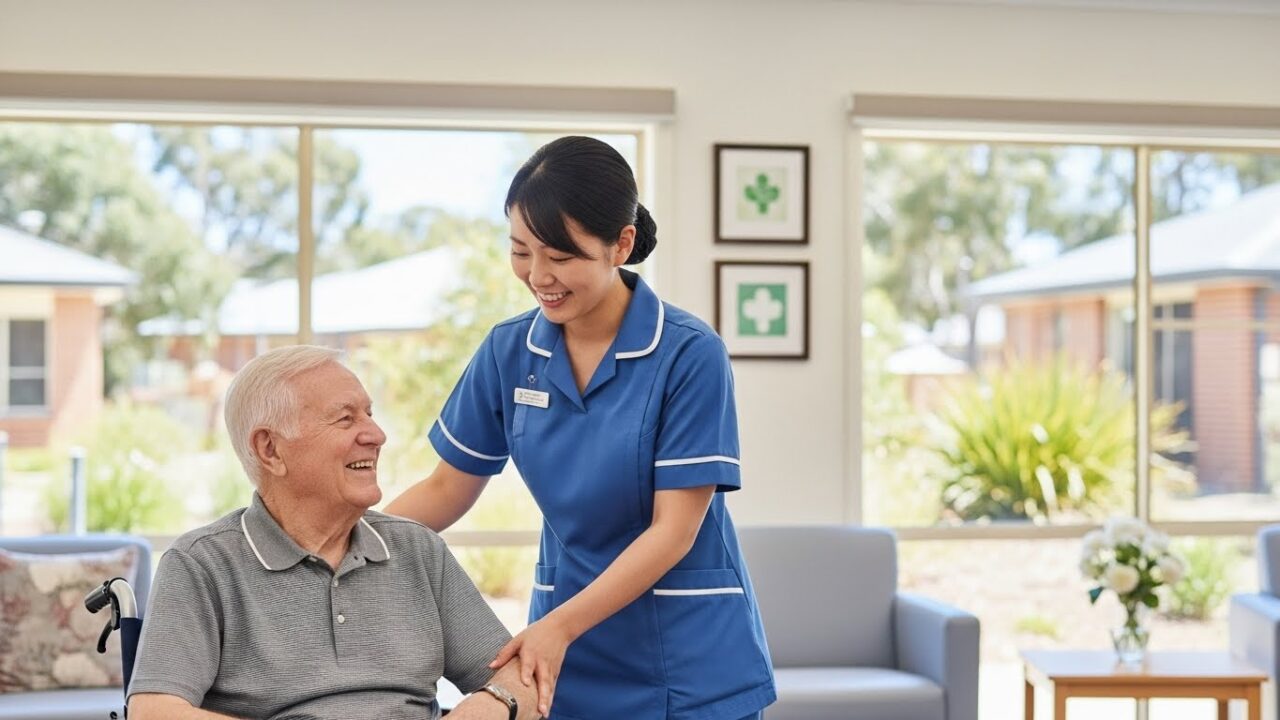 オーストラリアでAINとして働く日本人看護師のイメージ